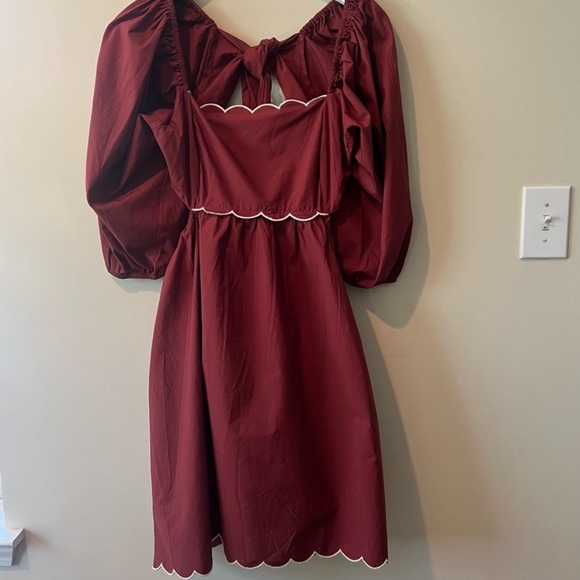 NWT Anthropologie Forever That Girl Scalloped Mini Dress Sz XL - Picture 7 of 15